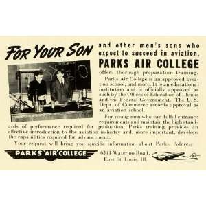  1941 Ad Parks Air College Aviation Training St. Louis 