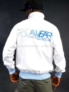 ROCAWEAR TRANSPORT FULL ZIP TRACK JACKET S M L WHT  