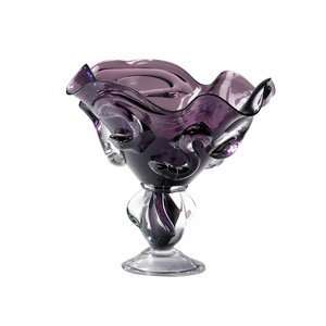   Design 04510 Decorative Tyrian Purple and Clear Bowl