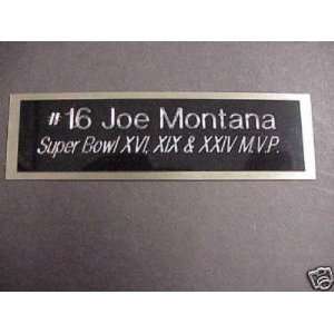  49ers Joe Montana Engraved 3 Time Super Bowl MVP Name 