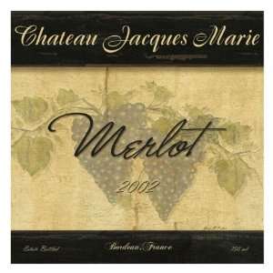  Wine Sign Merlot 1 by Grace Pullen. Size 12.00 X 12.00 Art 