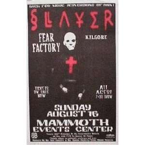  Slayer Fear Factory Denver Colorado 1998 Gig Poster