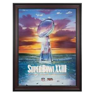 Framed Canvas 36 x 48 Super Bowl XXIII Program Print   1989, 49ers vs 