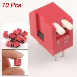   54mm Pitch 2 Position Piano Type DIP Switches 10 Pcs