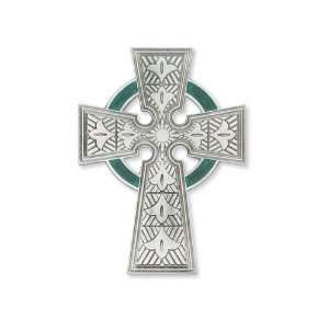  Irish Gift 79 12 4 3/4 Pewter Green Celtic Cross Jewelry