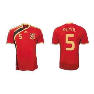  Spain home 09/10 # 5 Puyol size L soccer jersey Sports 
