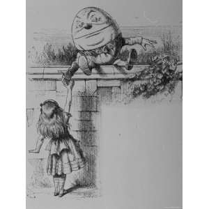  Alice Meeting Humpty Dumpty by John Tenniel Stretched 