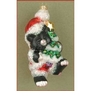  Margaret Cobane Glass Ornament   Kittys Christmas Black 