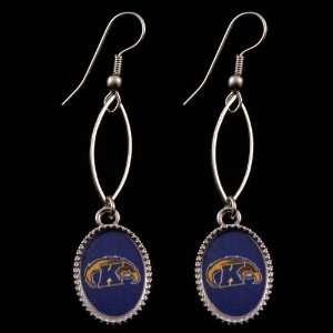 Kent State Golden Flashes Royal Blue Oval Drop Earrings
