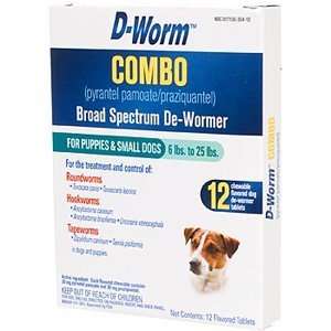  D Worm Combo Tablets Puppies/Sm Dog, 12 ct