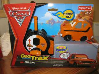 Geo Trax Disney Cars 2 Turbo RC GREM Remote Control Car  