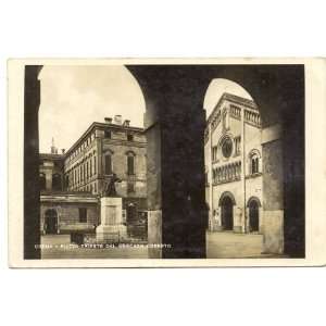 1940s Vintage Postcard Piazza Trieste dal Mercato Coperto Crema Italy