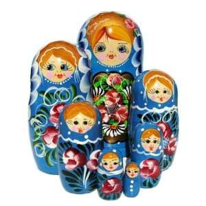  GreatRussianGifts Cute Babooshka nesting doll (5 pc 