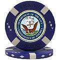 navy texas hold em poker chip set of 5 blue  