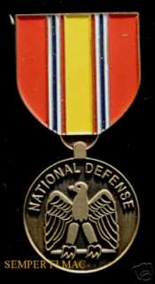 NATIONAL DEFENSE MEDAL PIN MARINES NAVY ARMY AIR FORCE  