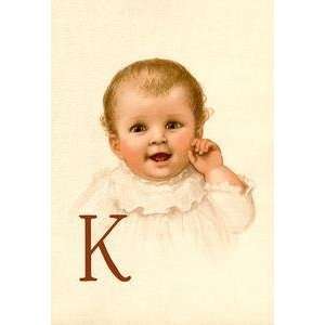  Vintage Art Baby Face K   11257 3