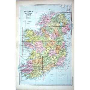  Antique Map Ireland Munster Kilkenny Wicklow Belfast 