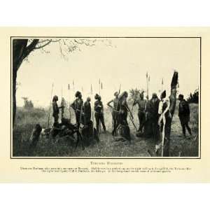  1910 Print Ethiopia Turkana Tribe Warriors Abdi Longellich 