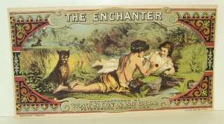 Vintage 1876 The Enchanter Tobacco Caddy Label  