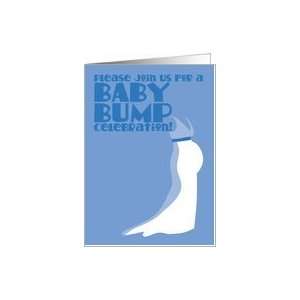  Please join us for a BABY BUMP celebration blue Card 