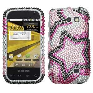 Twin Stars Crystal Bling Hard Case Cover for Samsung Transform M920