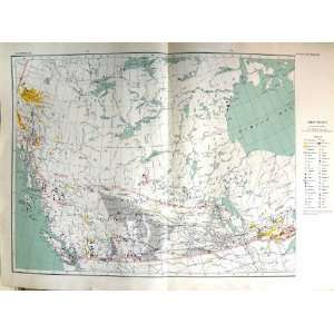   Map Canada 1915 Minerals Gold Silver Iron Marble Ochre
