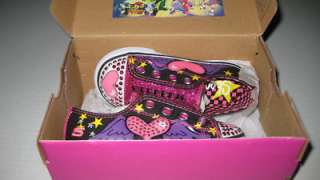 Infant Girl Size 5 SKECHERS Twinkle Toes Shoes Black  