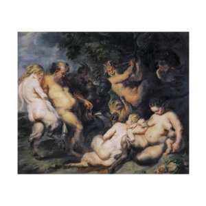  Bacchanal Giclee Poster Print by Peter Paul Rubens, 12x9 