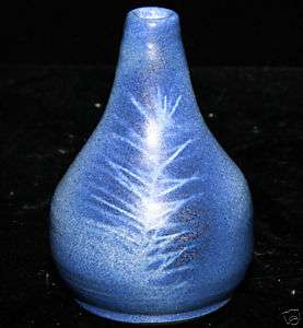Asian Pottery Japanese Sake Bottle Small Pot Blue  