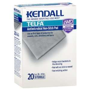  Kendall Telfa Antimicrobial Non Stick Pads, 20 ct. Health 