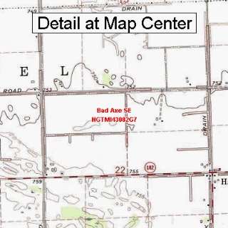  USGS Topographic Quadrangle Map   Bad Axe SE, Michigan 