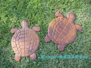 Pieces of Turtle Design Cast Iron Stepping Stones  