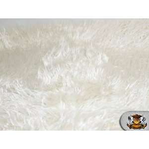  Faux / Fake Fur Curly 2 Tone IVORY Fabric By the Yard 