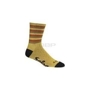 Salsa Pipi Striped Socks Mustard SM/MD 7 Cuff  Sports 