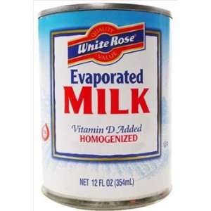 White Rose Evaporated Milk Vitamin D Added Homogenized 12 oz (Pack of 