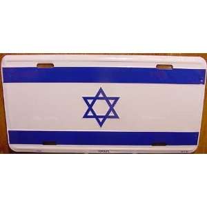 Israel Flag Jewish Israeli Embossed Metal License Plate
