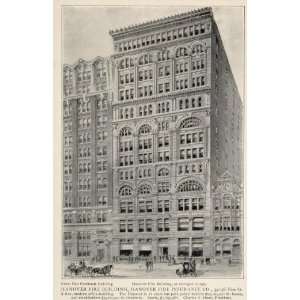  1903 New York City Print Hanover Fire Insurance Company 