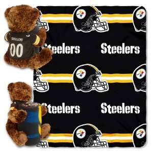  BSS   Pittsburgh Steelers NFL Huggy Bear with Throw Combo 