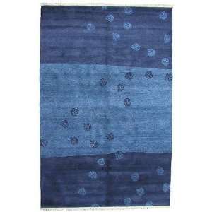   60 Knot Premium Tibetan Origami Blue 5 X 7 Area Rug