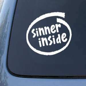  SINNER INSIDE   Car, Truck, Notebook, Vinyl Decal Sticker 
