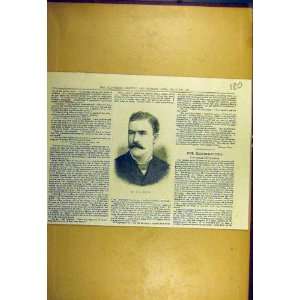   1884 Portrait Griffiths Sporting Dramatic News Print