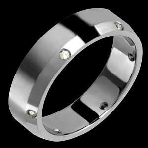  Kami   size 10.25 Titanium Ring with Bevelled Edge 
