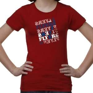  Dayton Flyers Youth Crossword T Shirt   Red Sports 