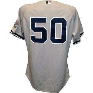 Mick Kelleher #50 2009 Yankees Game Issued Road Gray 