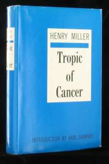 TROPIC OF CANCER HENRY MILLER INFAMOUS BOOK  
