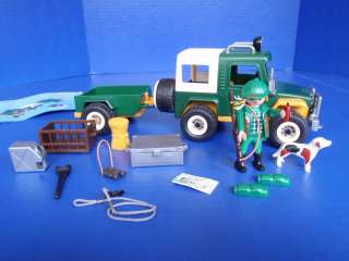 Playmobil 4206 FOREST TRUCK Complete With TRAILER Jeep With Hunter+ 