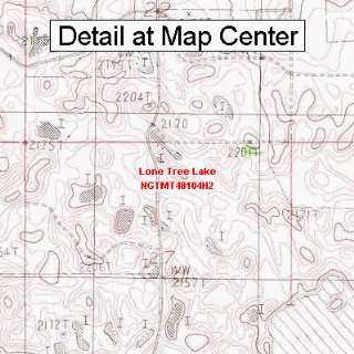  USGS Topographic Quadrangle Map   Lone Tree Lake, Montana 
