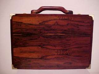   Benjamin Modern Rosewood Attache Briefcase 1980 Artist Designer Calif