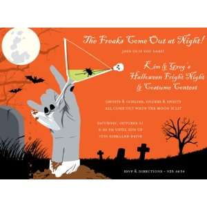  Freaks Come Out at Night Halloween Invitations Health 