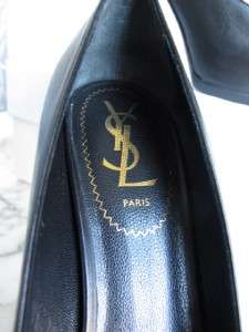   Yves Saint Laurent Black Nappa Low Pump 80 Tribtoo Trib Too Shoes 37 7